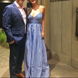 Adorable J crew drapery spaghetti strap dress in stripe.